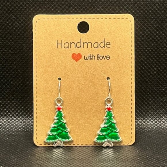Christmas Tree Earrings - Picture 2 of 4